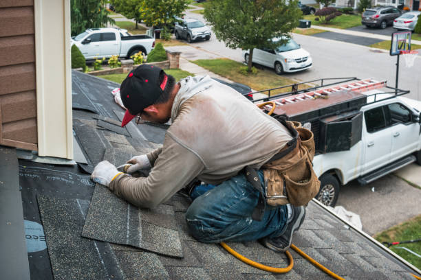 Professional Roofing technician working in Partlow, VA